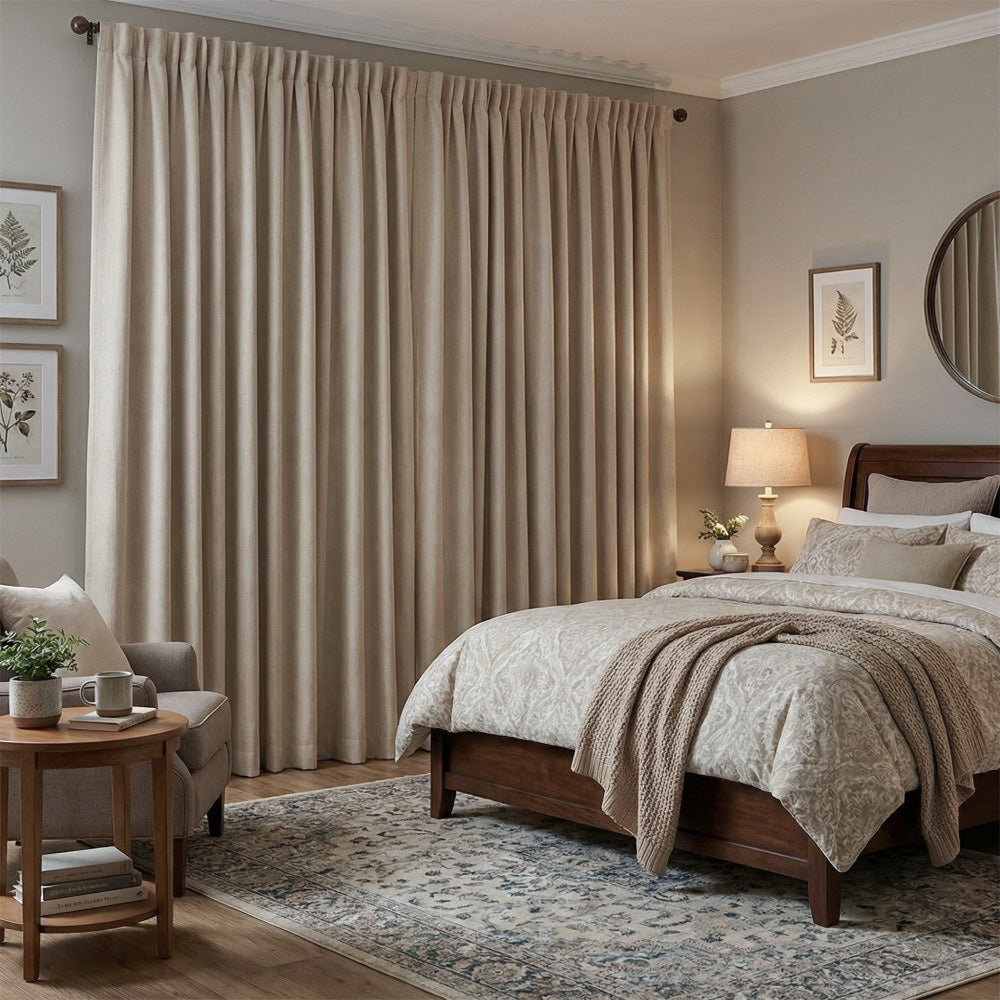 Rosalyn Matte Velvet Room Darkening Thermal Curtains