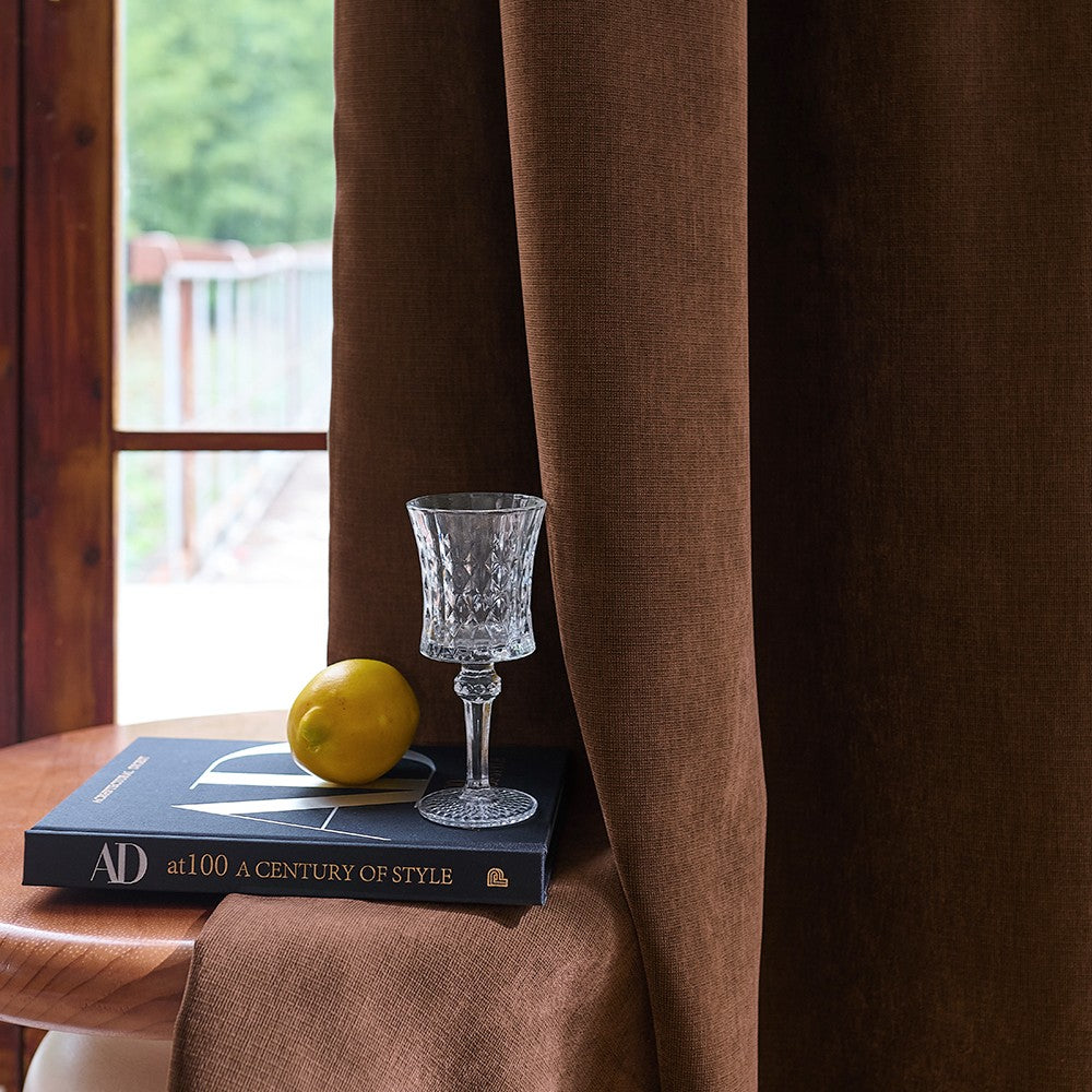 Rosalyn Matte Velvet Room Darkening Thermal Curtains