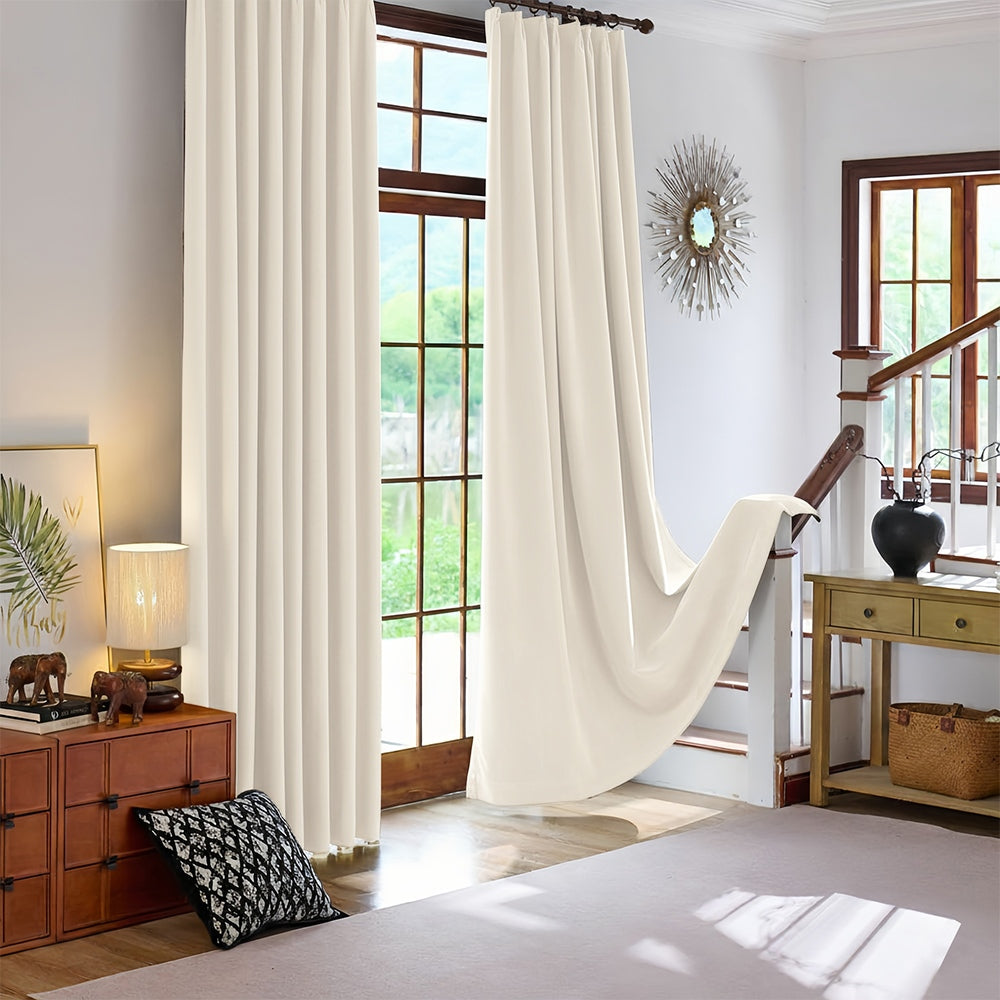 Rosalyn Matte Velvet Room Darkening Thermal Curtains