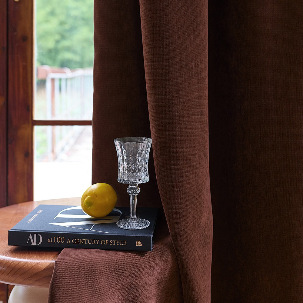 Rosalyn Matte Velvet Room Darkening Thermal Curtains