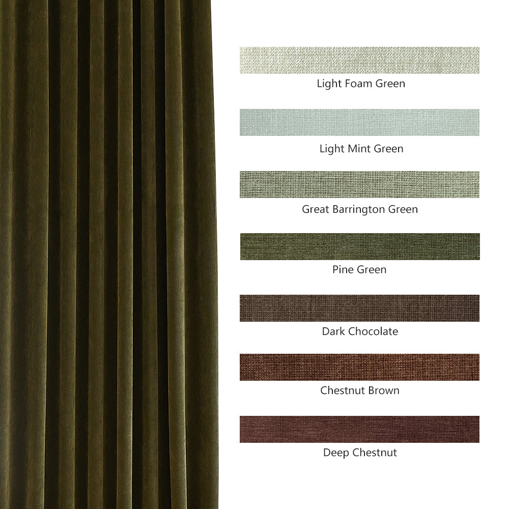 Rosalyn Matte Velvet Room Darkening Thermal Curtains