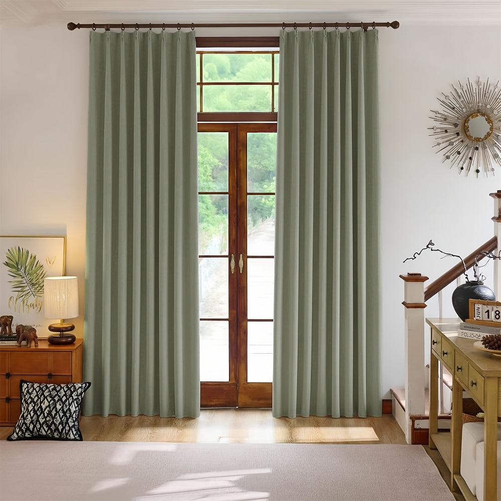 Rosalyn Matte Velvet Room Darkening Thermal Curtains