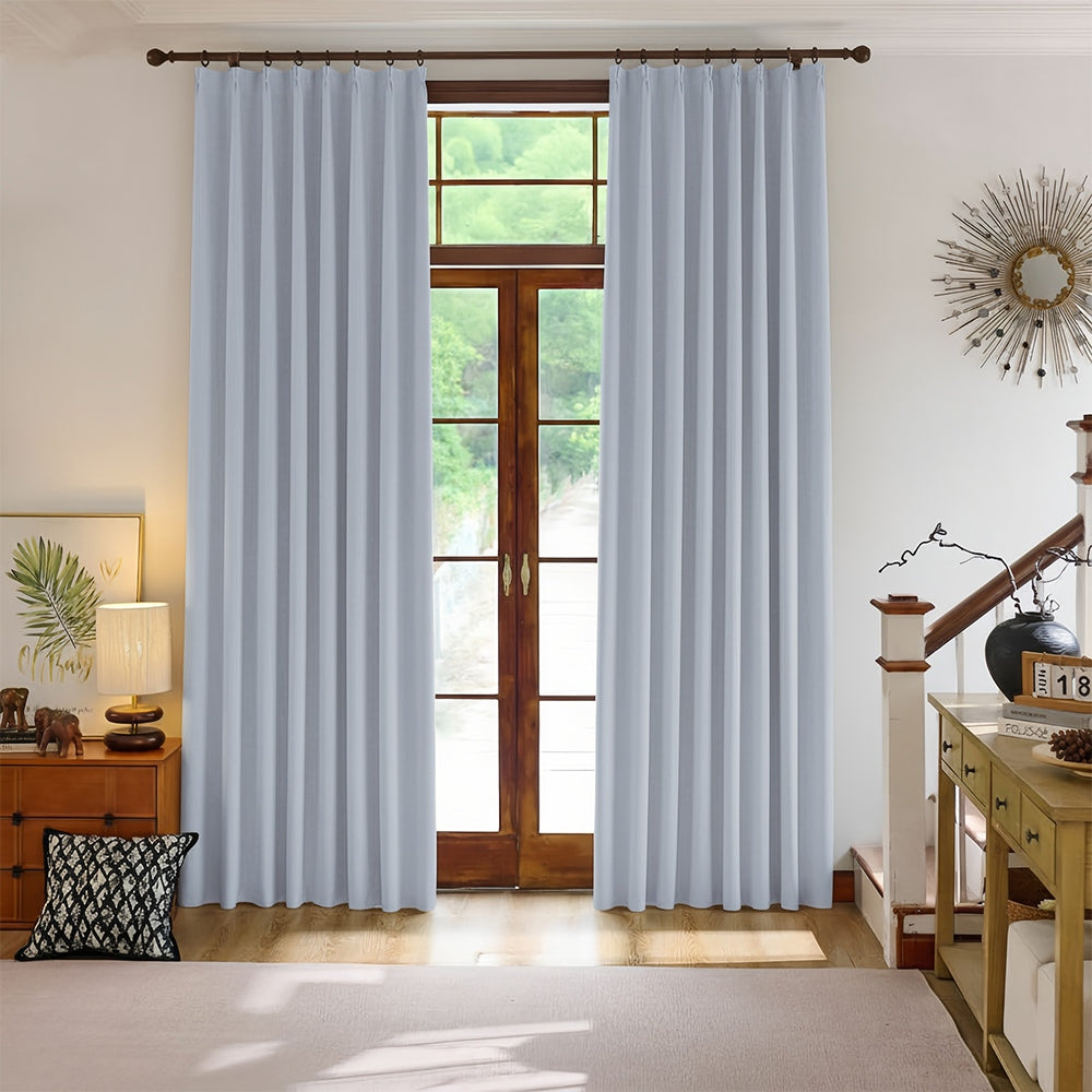 Rosalyn Matte Velvet Room Darkening Thermal Curtains
