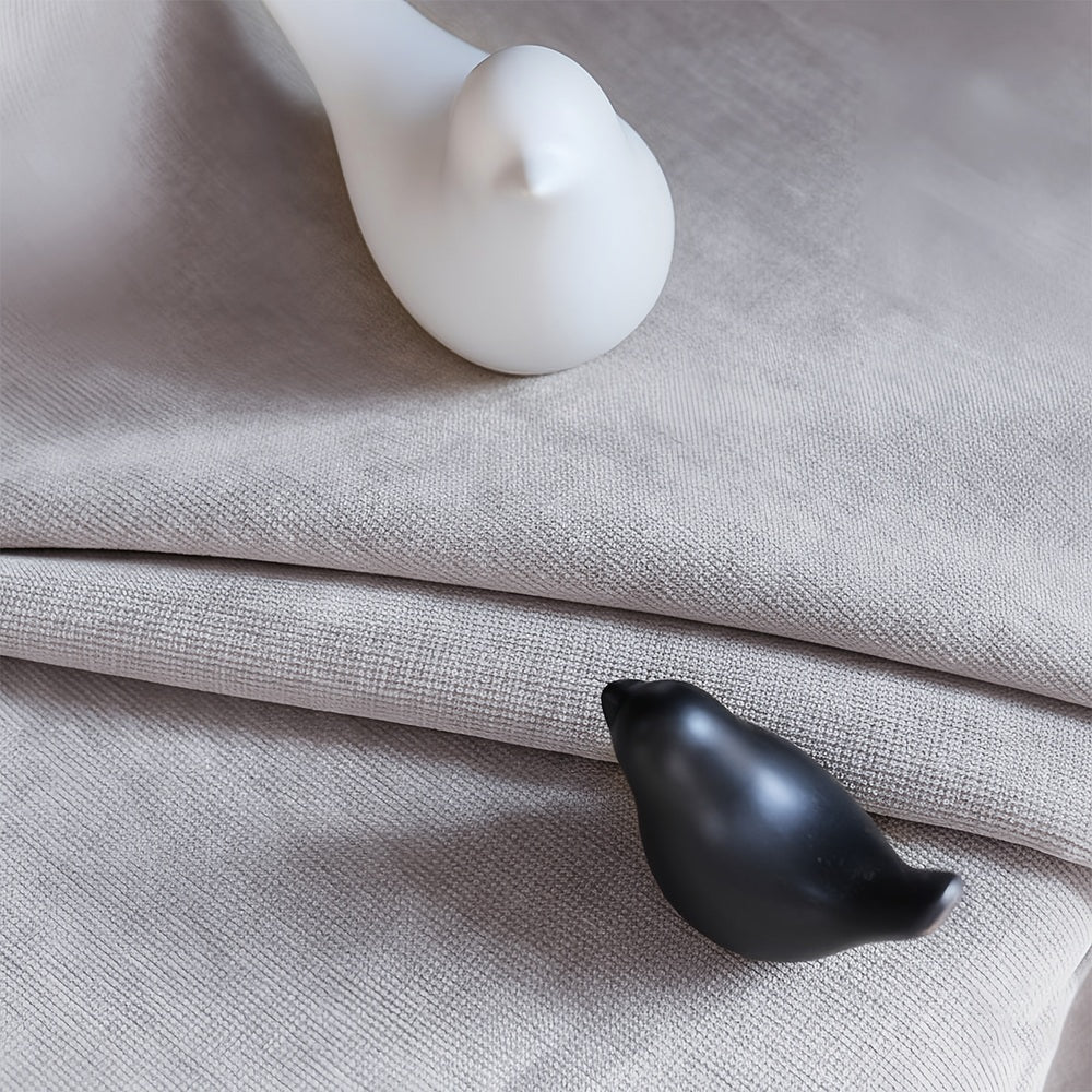 Rosalyn Matte Velvet Room Darkening Thermal Curtains