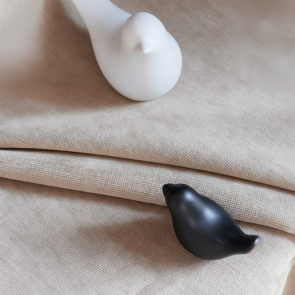 Rosalyn Matte Velvet Room Darkening Thermal Curtains