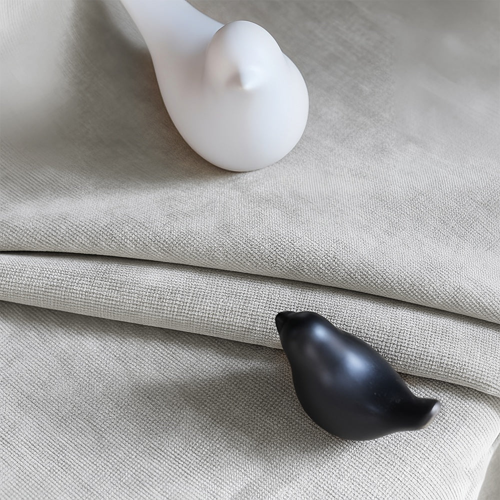 Rosalyn Matte Velvet Room Darkening Thermal Curtains