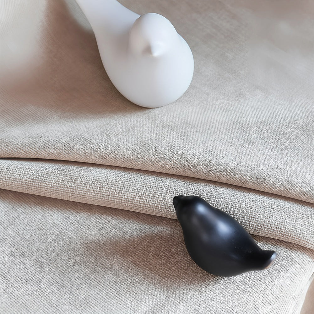 Rosalyn Matte Velvet Room Darkening Thermal Curtains