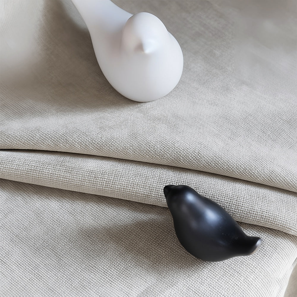 Rosalyn Matte Velvet Room Darkening Thermal Curtains