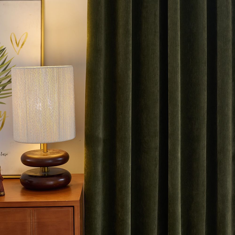 Rosalyn Matte Velvet Room Darkening Thermal Curtains
