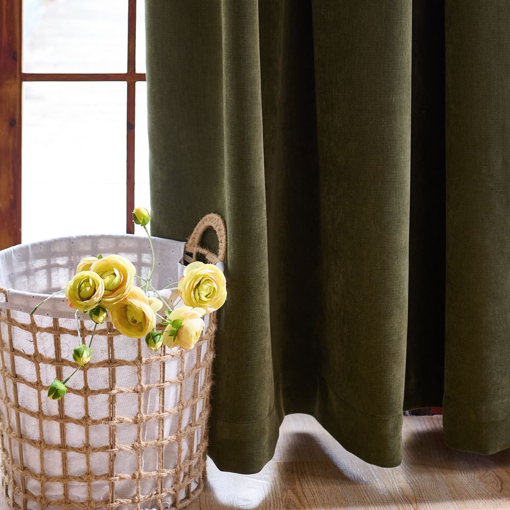 Rosalyn Matte Velvet Room Darkening Thermal Curtains