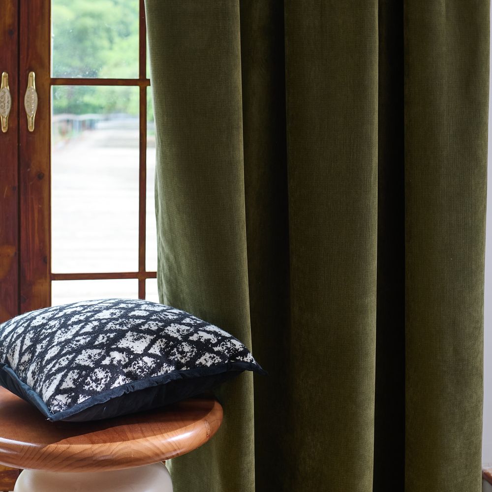 Rosalyn Matte Velvet Room Darkening Thermal Curtains