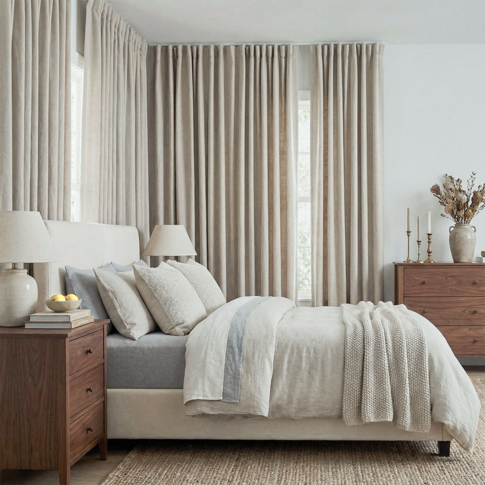 Rosalyn Matte Velvet Room Darkening Thermal Curtains