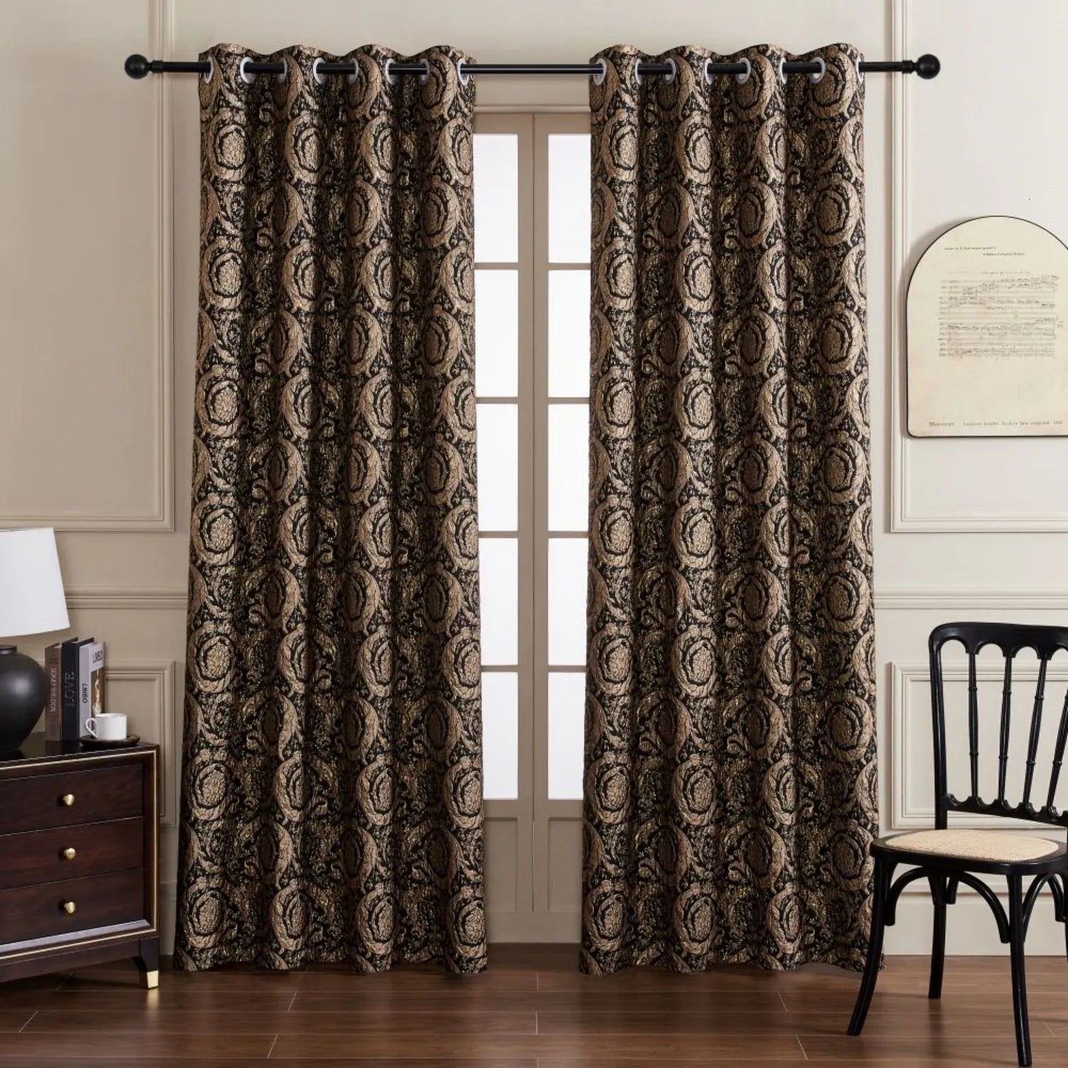Roy European Style Floral Circle Curtains