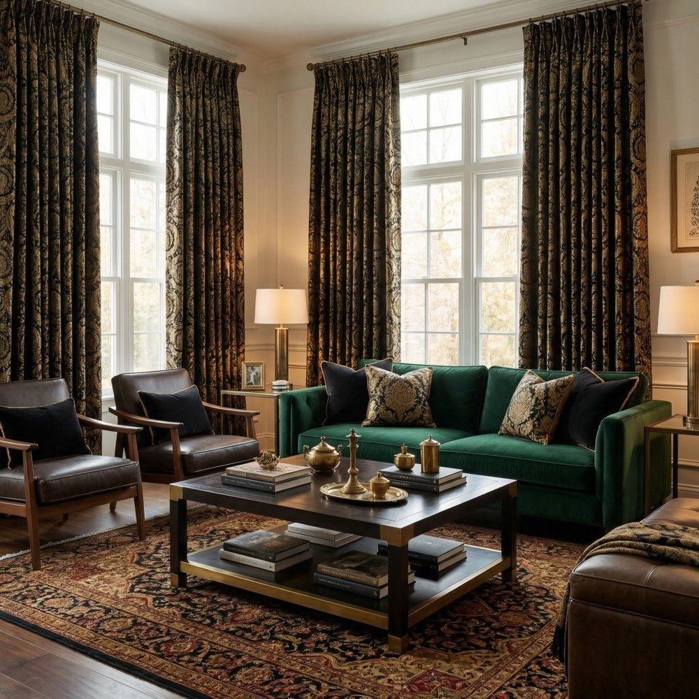 Roy European Style Floral Circle Curtains