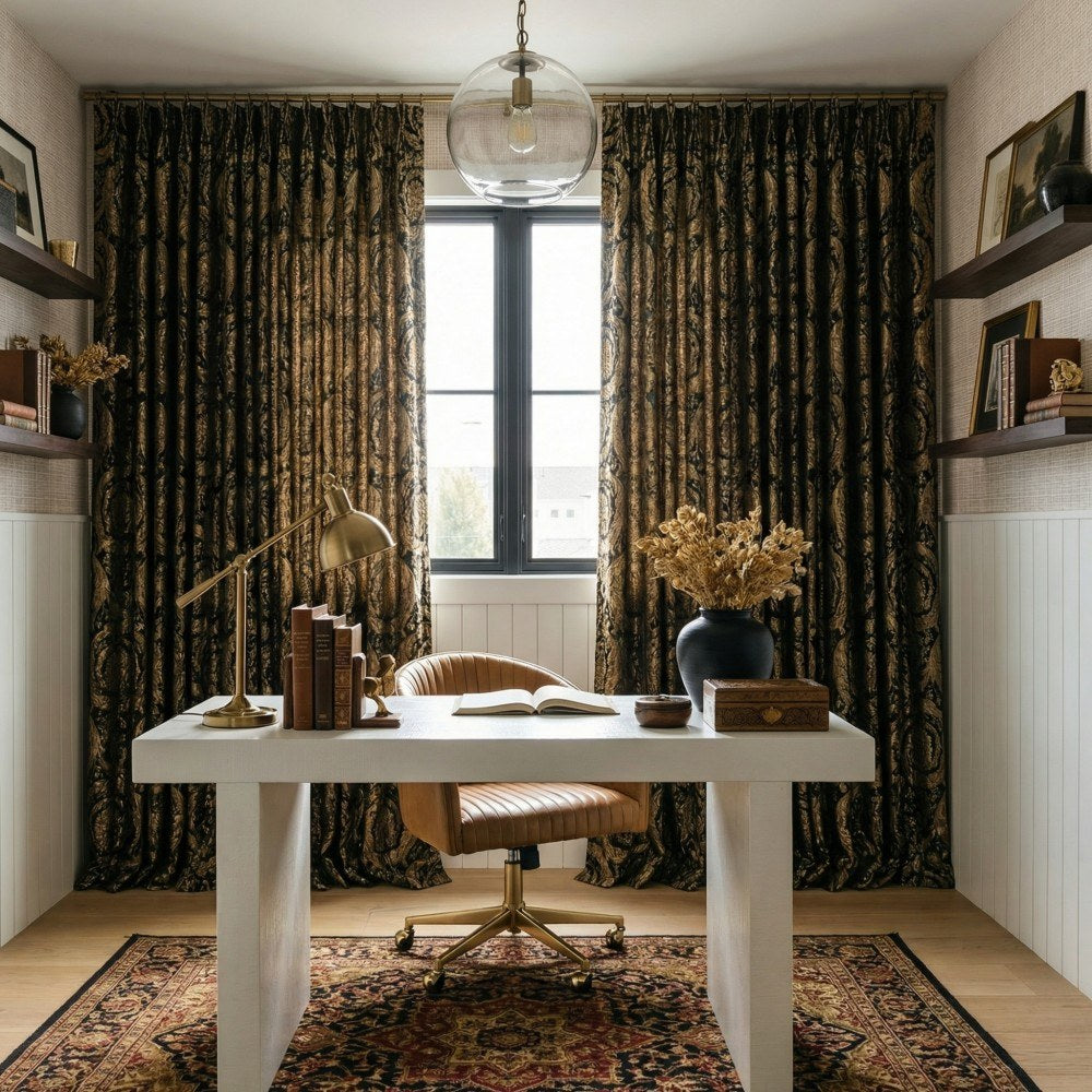 Roy European Style Floral Circle Curtains