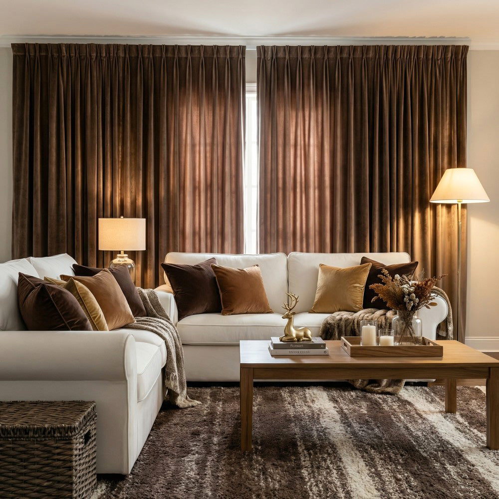 Ruby Elegant Green Custom Velvet Curtains