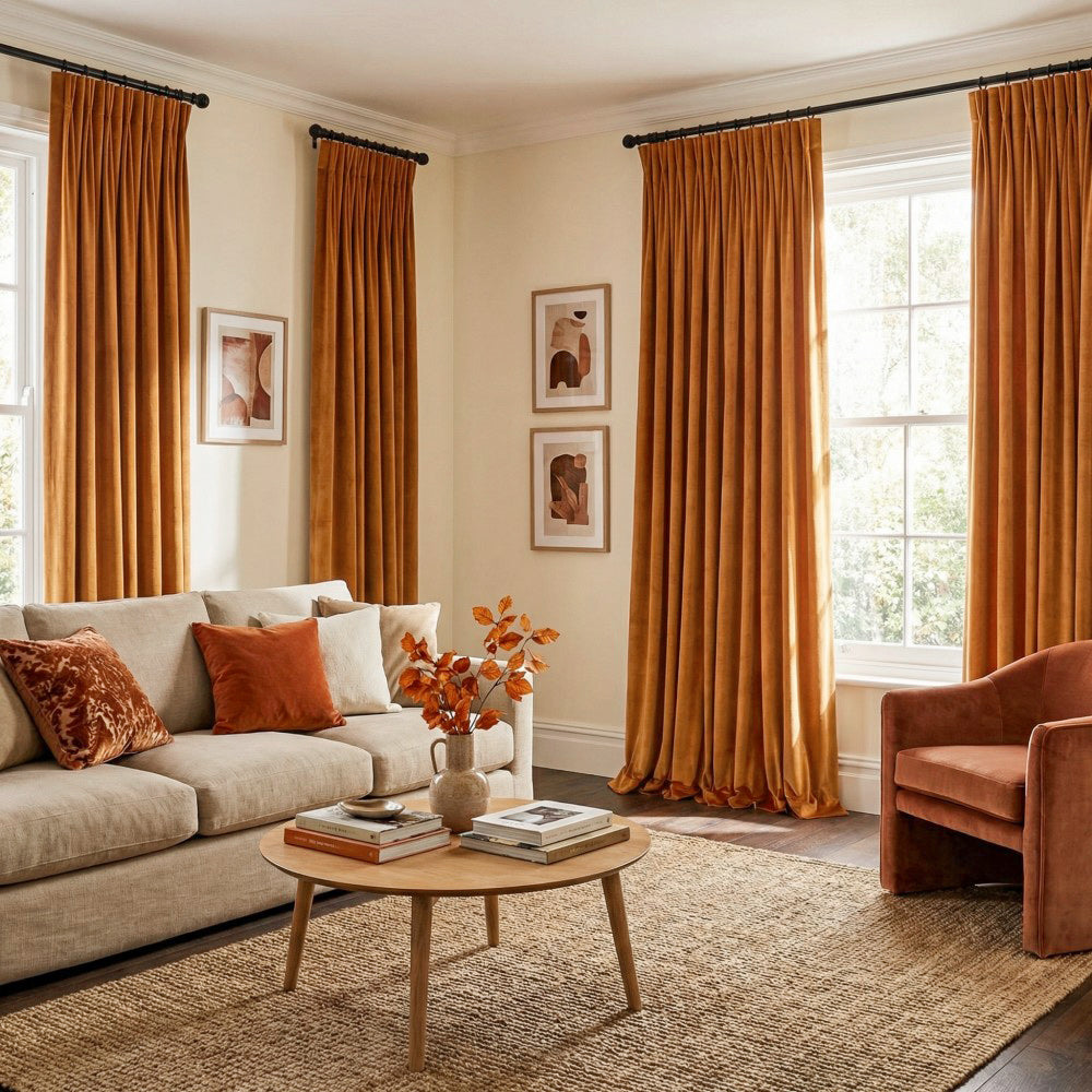 Ruby Elegant Green Custom Velvet Curtains