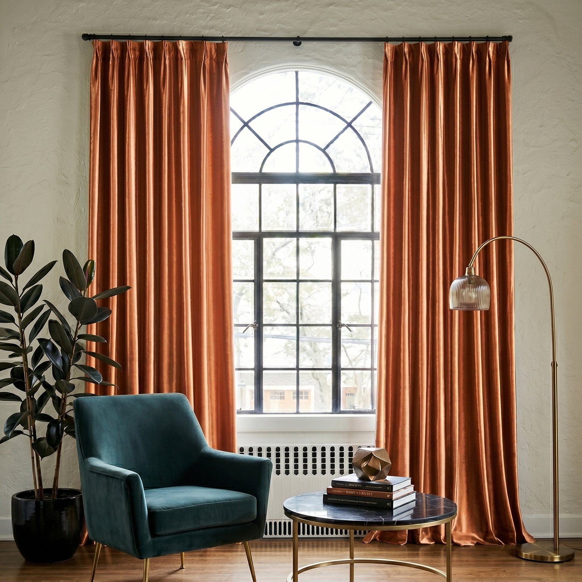 Ruby Elegant Green Custom Velvet Curtains