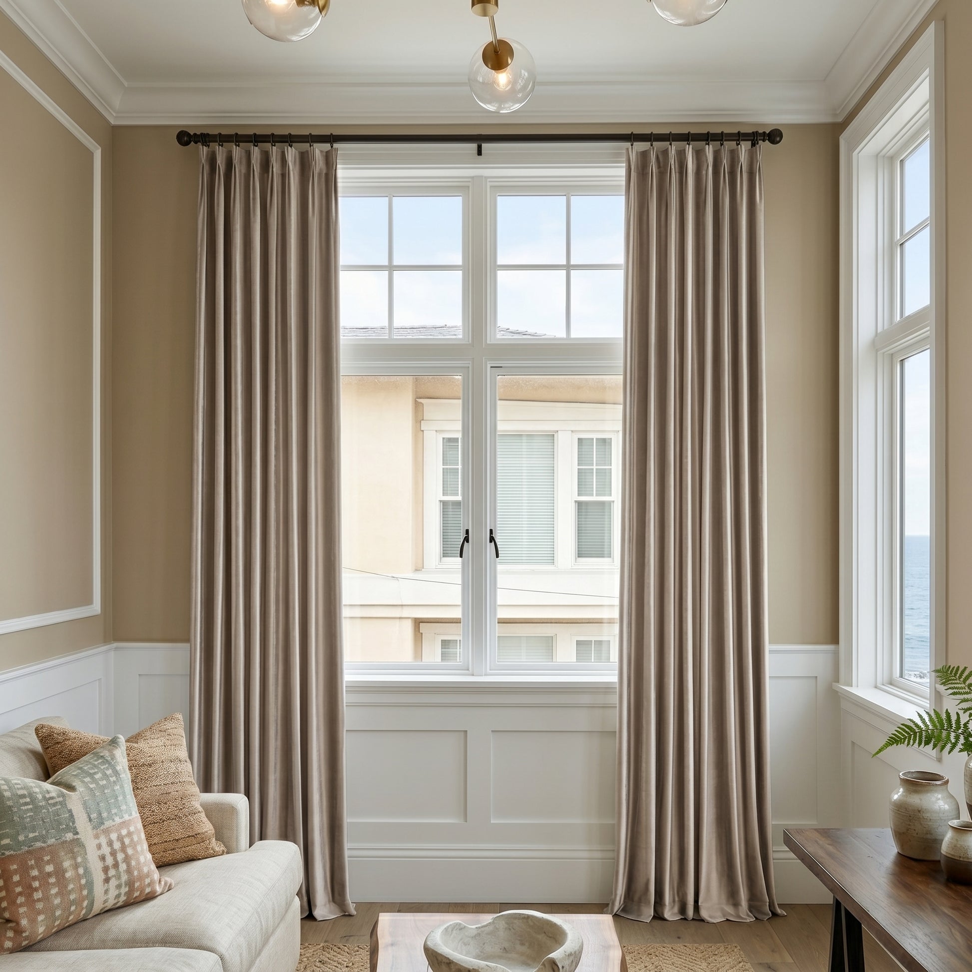 Ruby Elegant Green Custom Velvet Curtains