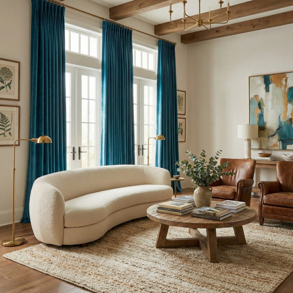 Ruby Elegant Green Custom Velvet Curtains