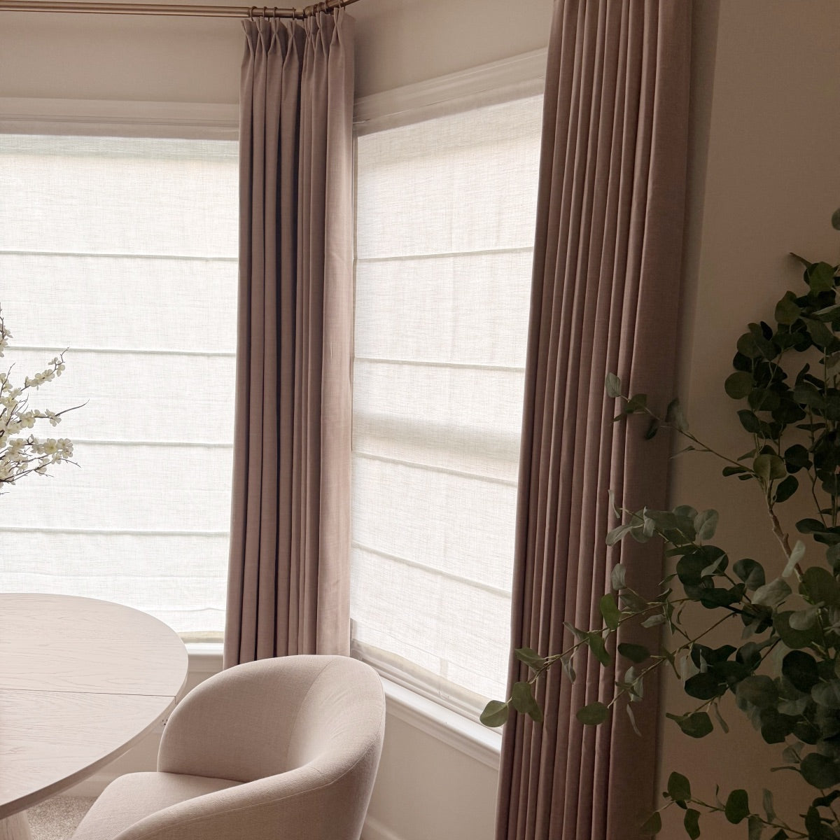 Sabrina Natural Linen Curtains for Living Room