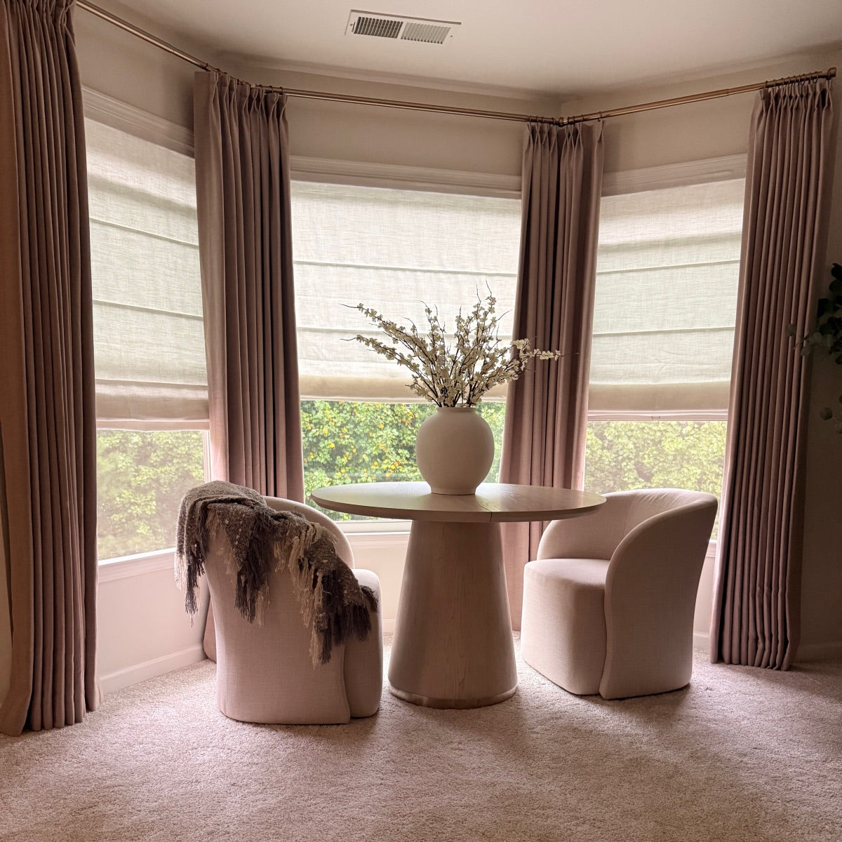 Sabrina Natural Linen Curtains for Living Room