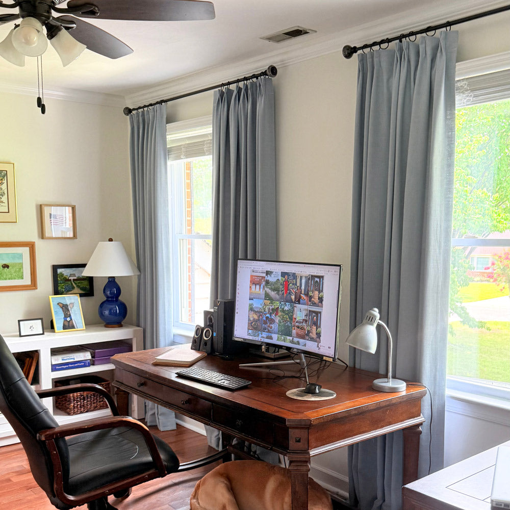 Sabrina Natural Linen Curtains for Living Room