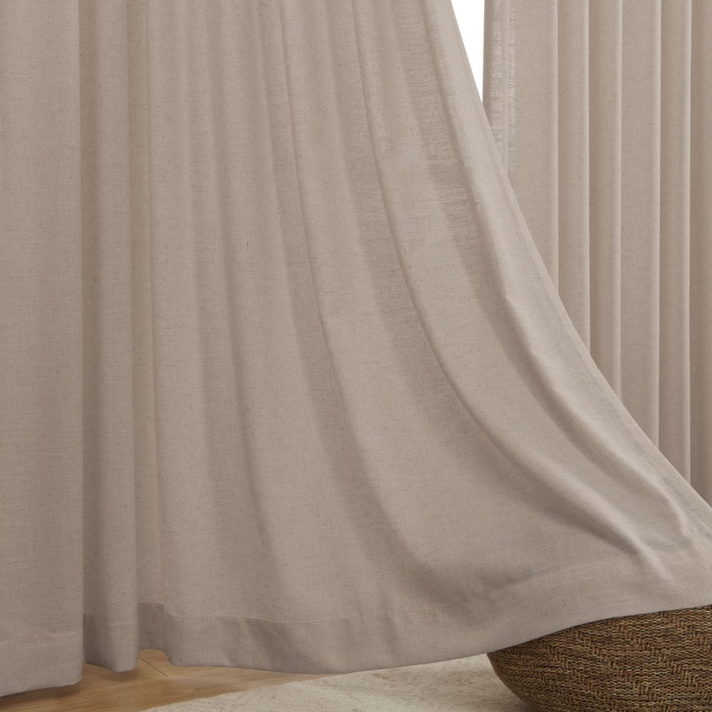Sabrina Natural Linen Curtains for Living Room