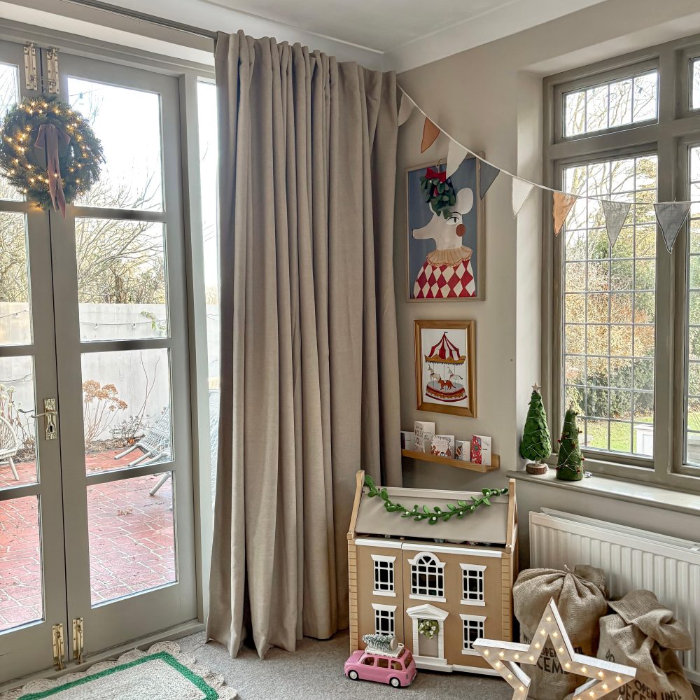 Sabrina Natural Linen Curtains for Living Room