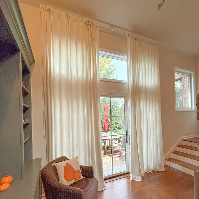 Sabrina Natural Linen Curtains for Living Room