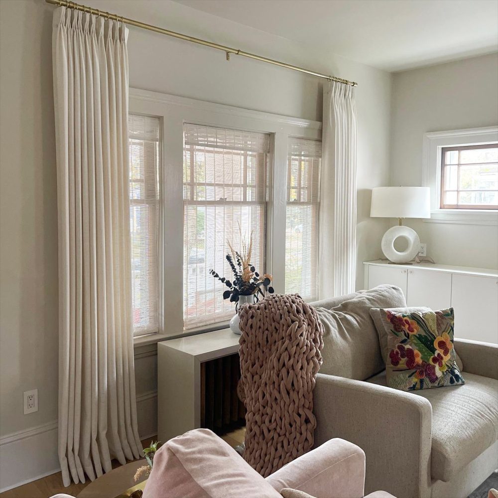 Sabrina Natural Linen Curtains for Living Room