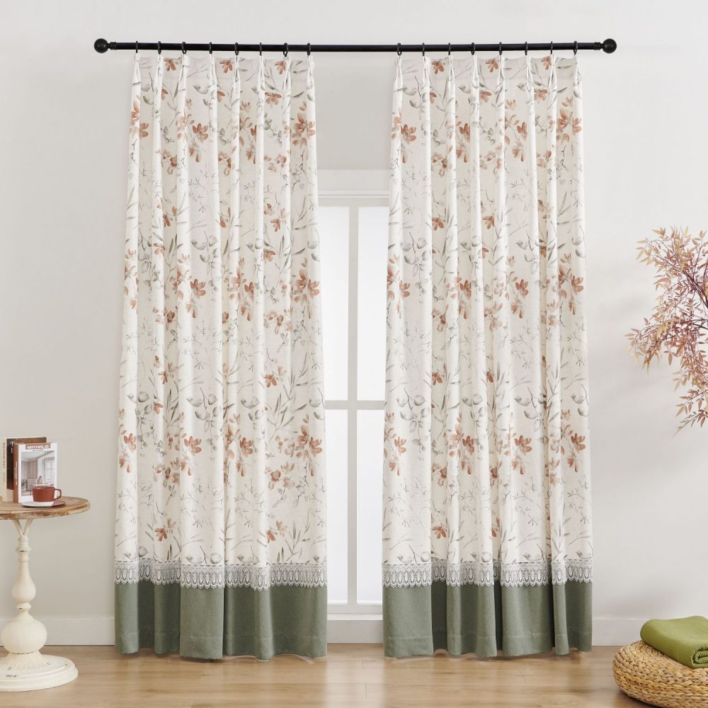 Sandy Gesang Floral bottom Splicing Curtains