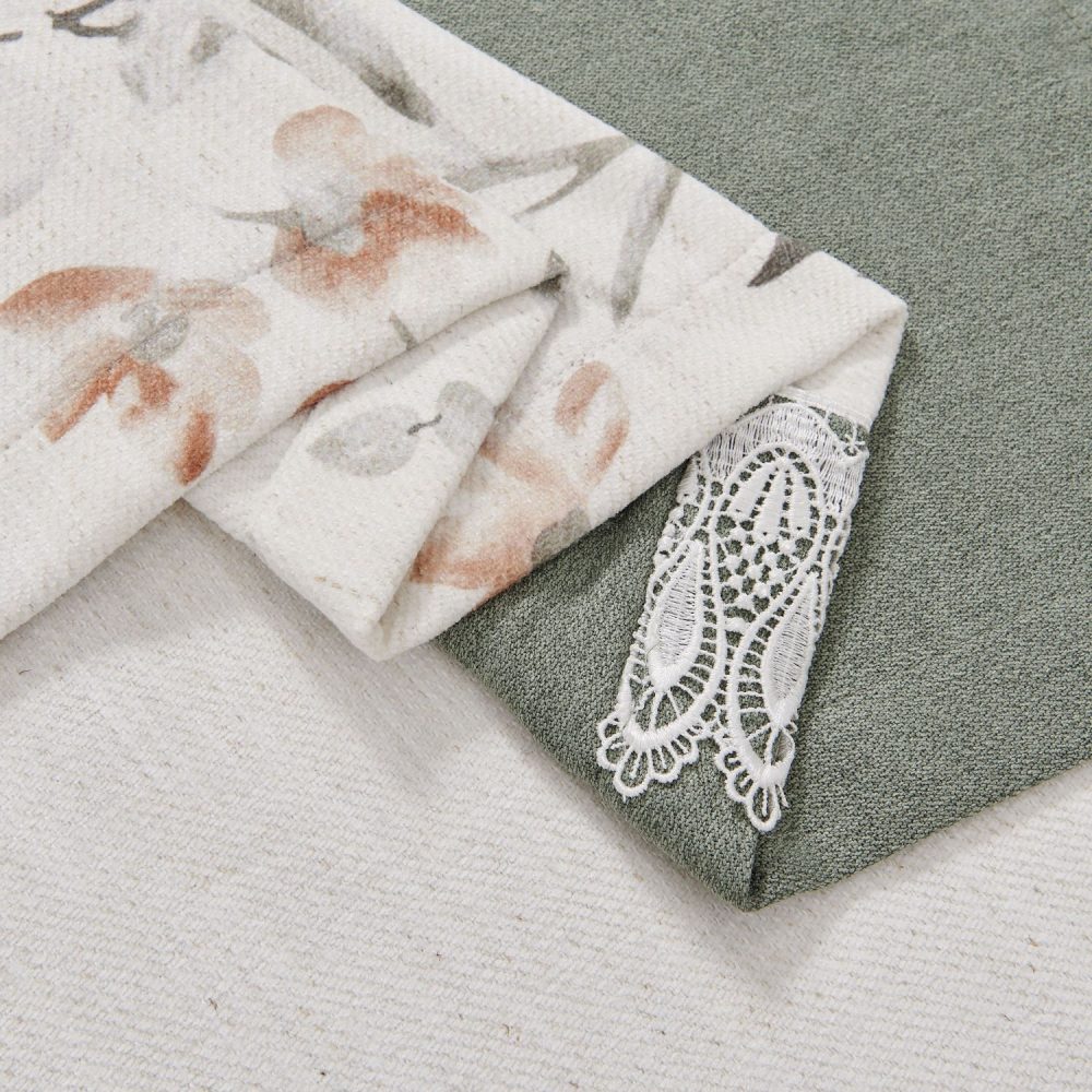 Sandy Gesang Floral bottom Splicing Curtains