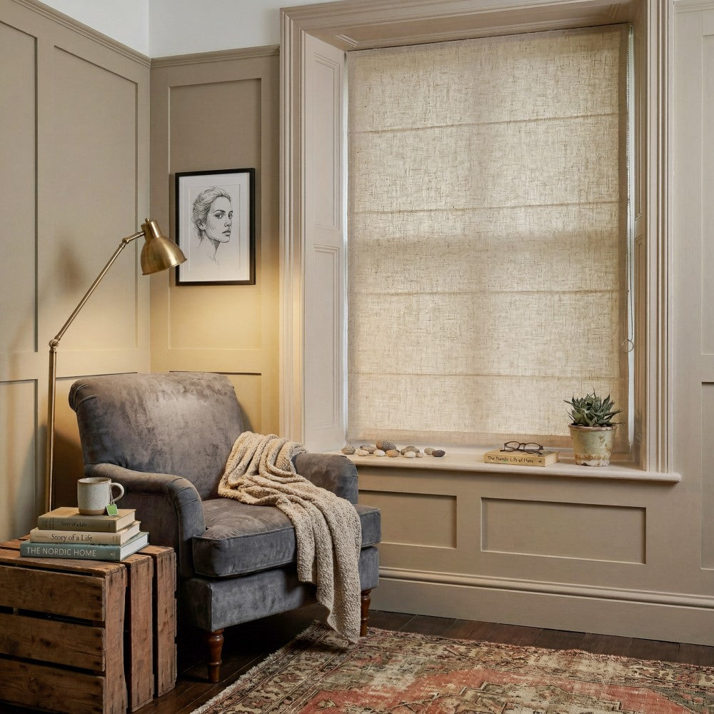 Sara Linen Roman Shade