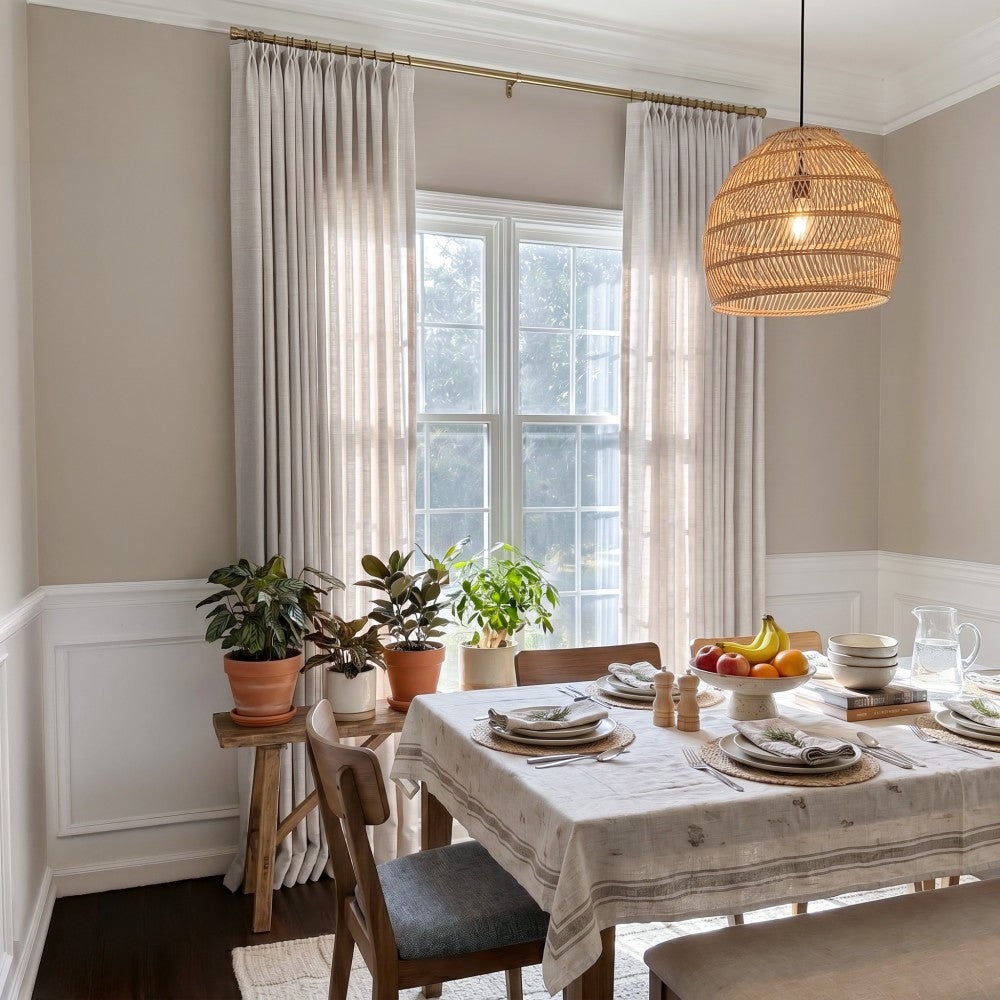 Sara Solid Linen Blend Curtains