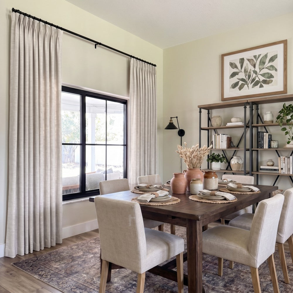 Sara Solid Linen Blend Curtains