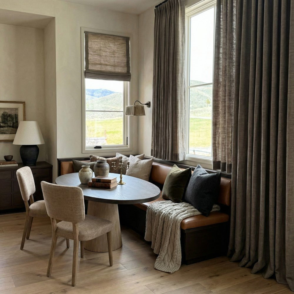 Sara Solid Linen Blend Curtains