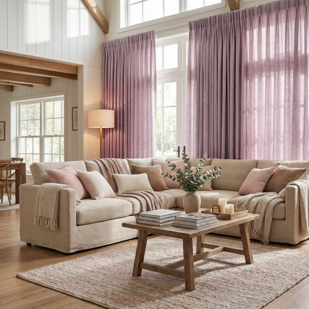 Sara Solid Linen Blend Curtains