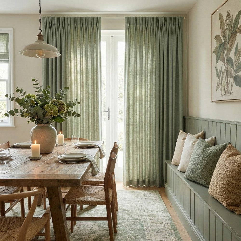 Sara Solid Linen Blend Curtains