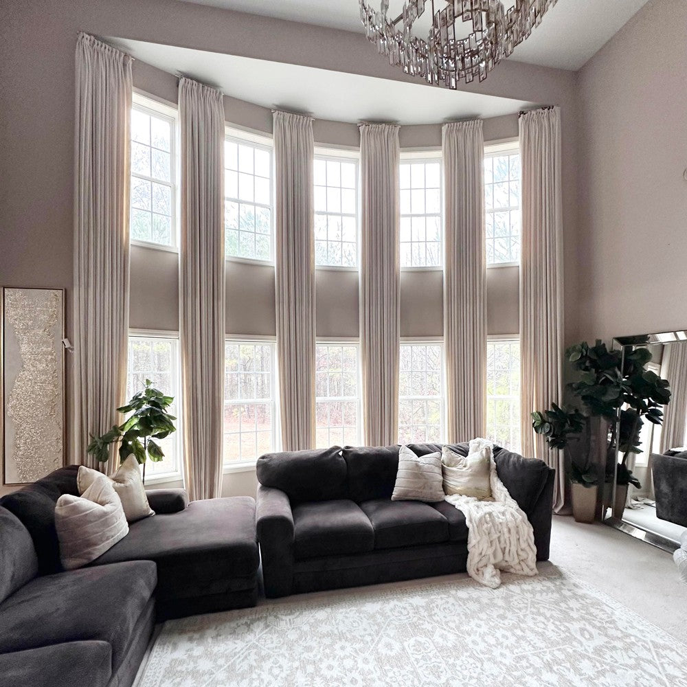 Sara Solid Linen Blend Curtains