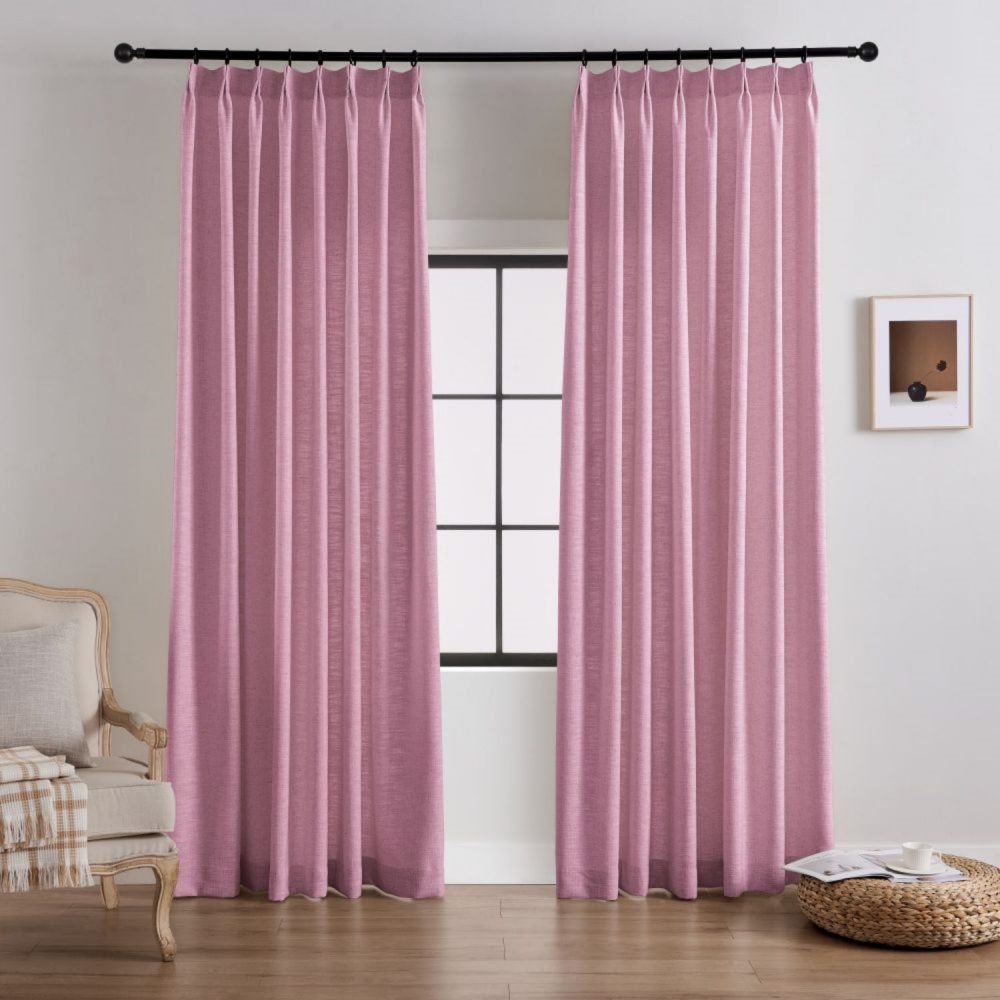 Sara Solid Linen Blend Curtains