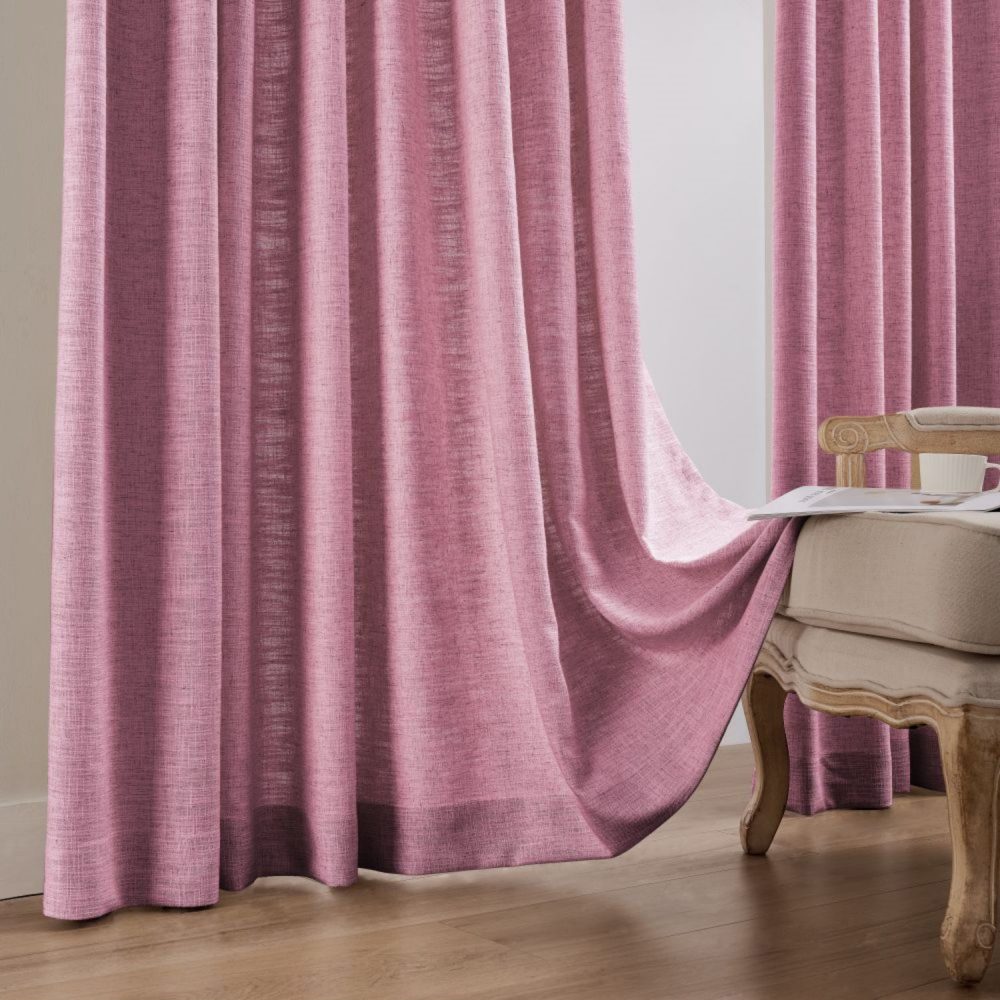 Sara Solid Linen Blend Curtains