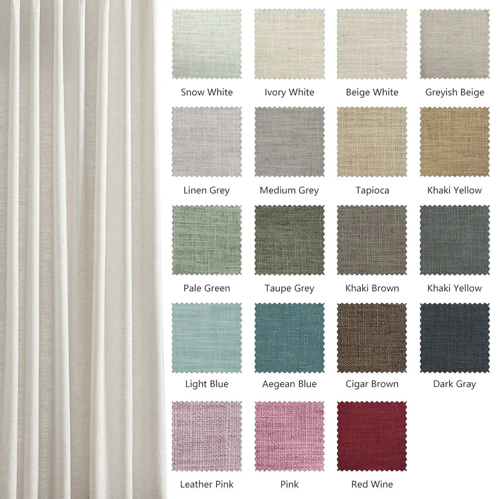 Sara Solid Linen Blend Curtains