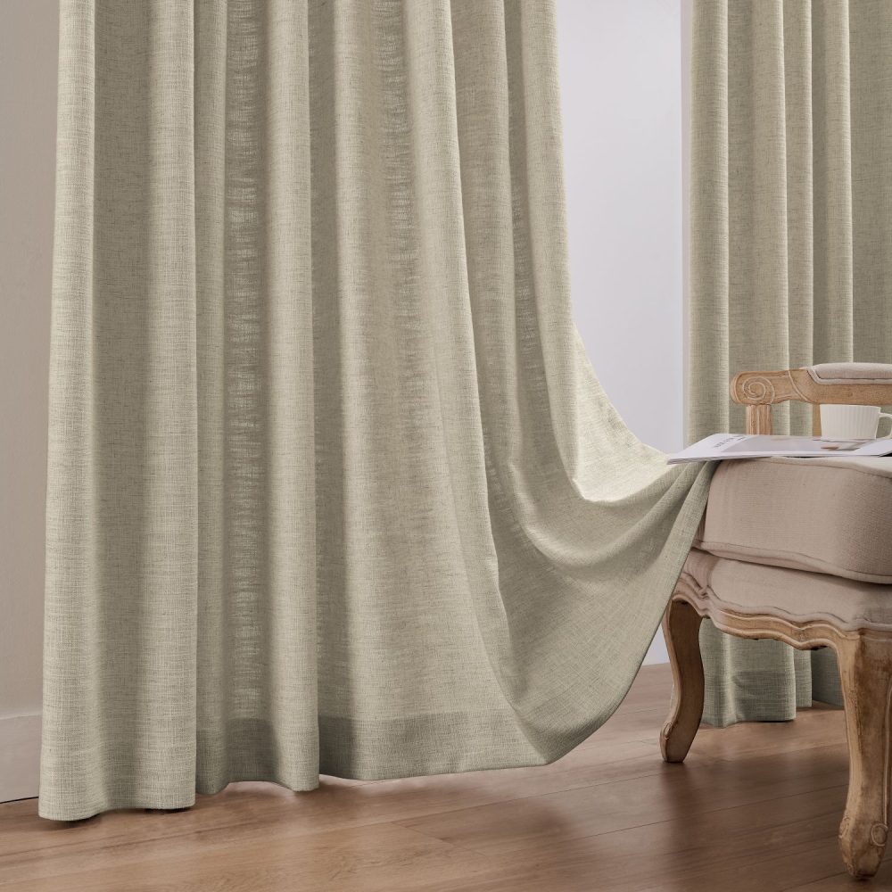 Sara Solid Linen Blend Curtains