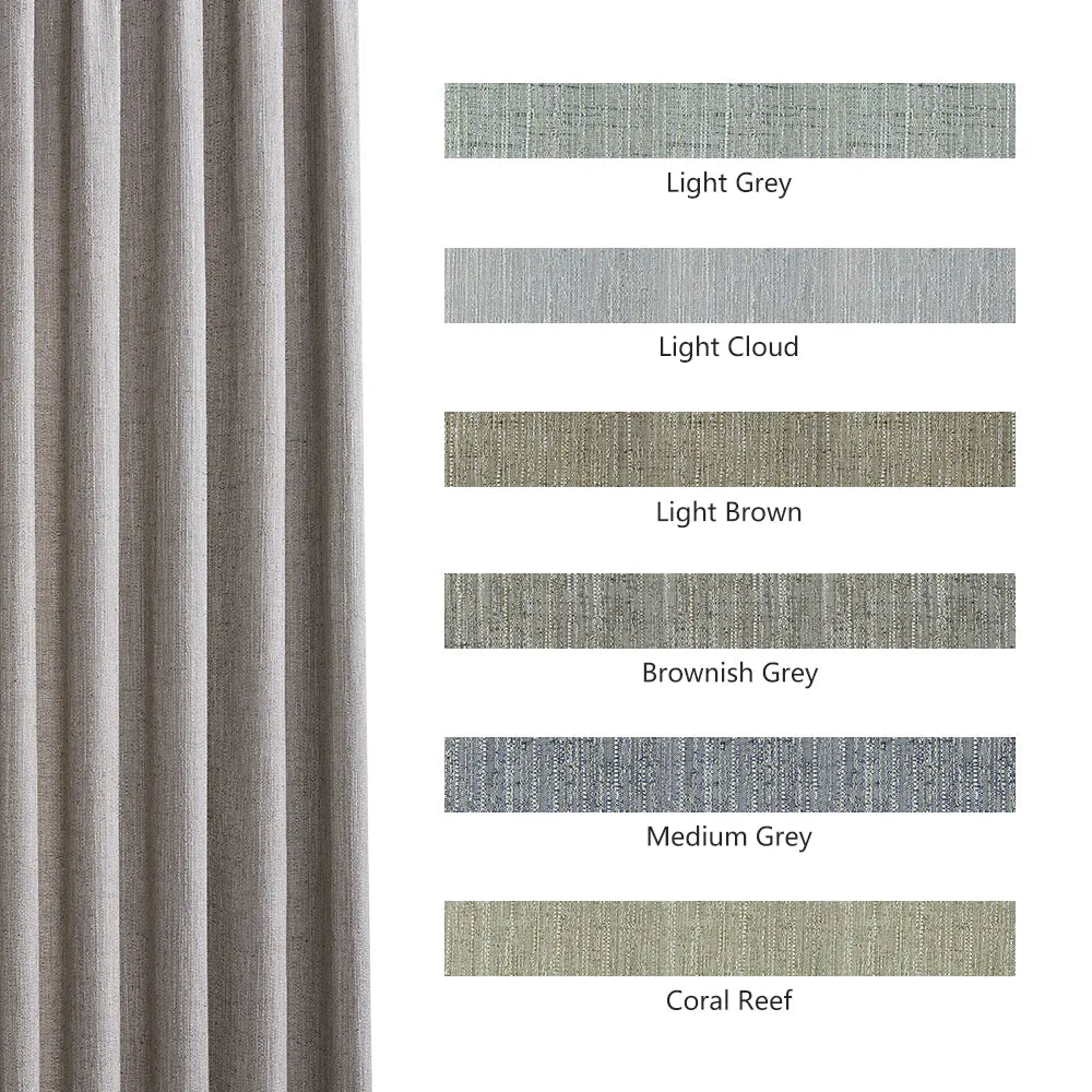 Sebastian Rough Linen Textured Curtains