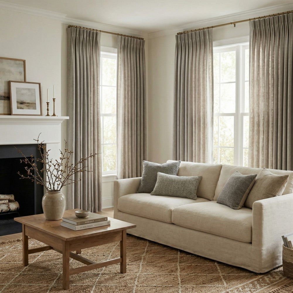 Sebastian Rough Linen Textured Curtains