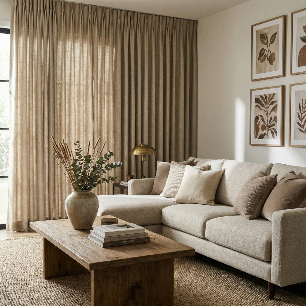 Sebastian Rough Linen Textured Curtains