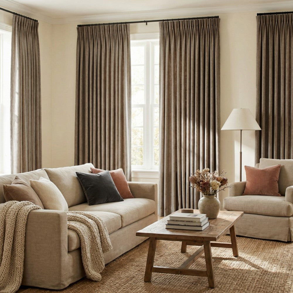 Sebastian Rough Linen Textured Curtains