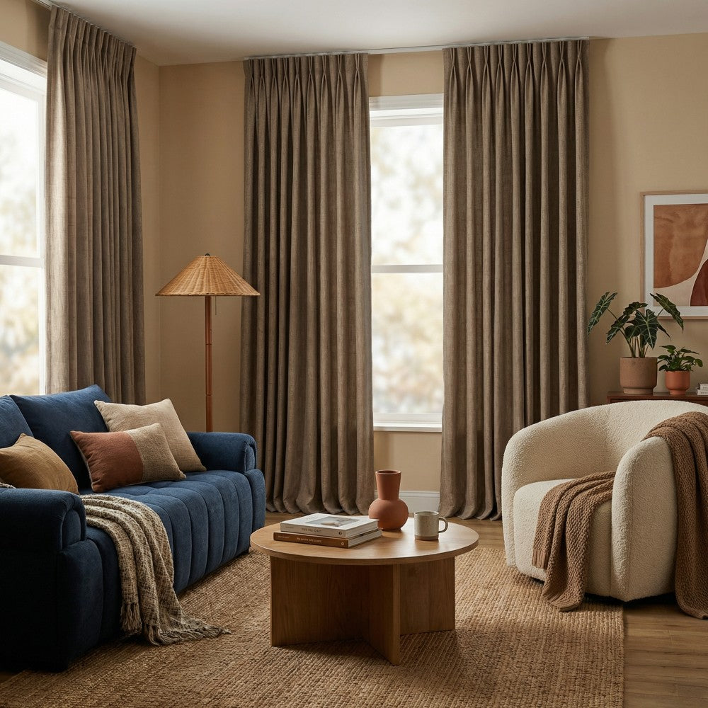 Sebastian Rough Linen Textured Curtains