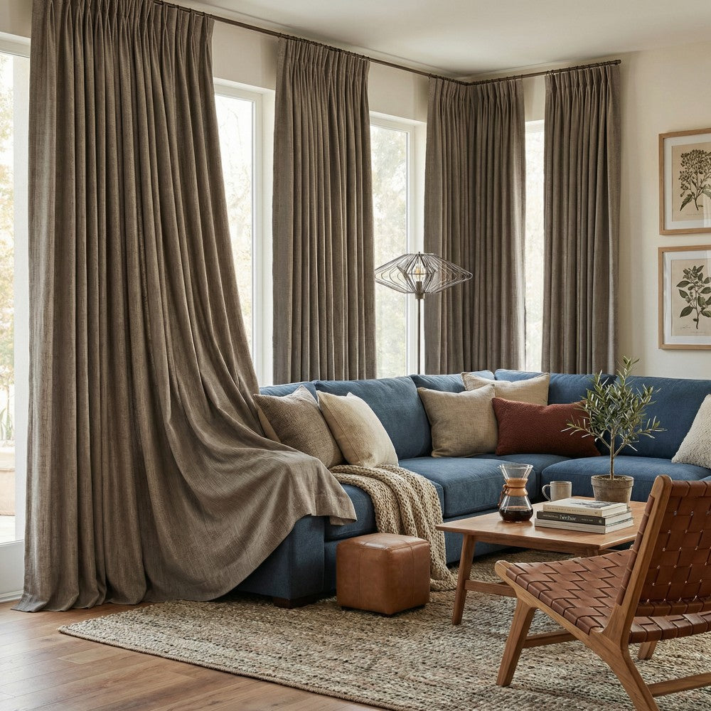 Sebastian Rough Linen Textured Curtains